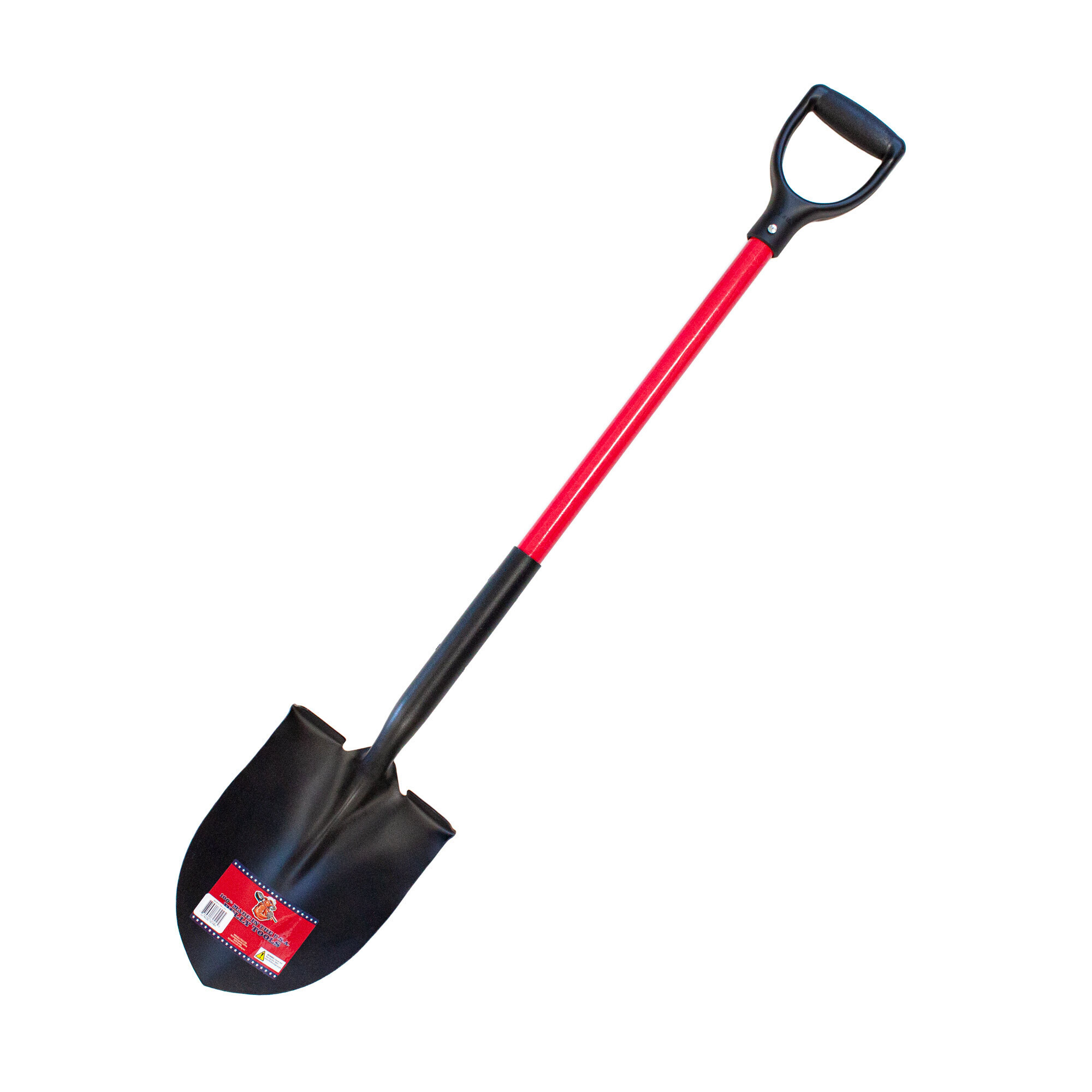 Bully Tools, 14-Gauge Round Point Shovel Flat-Back w/ D-Grip, Model# 82510